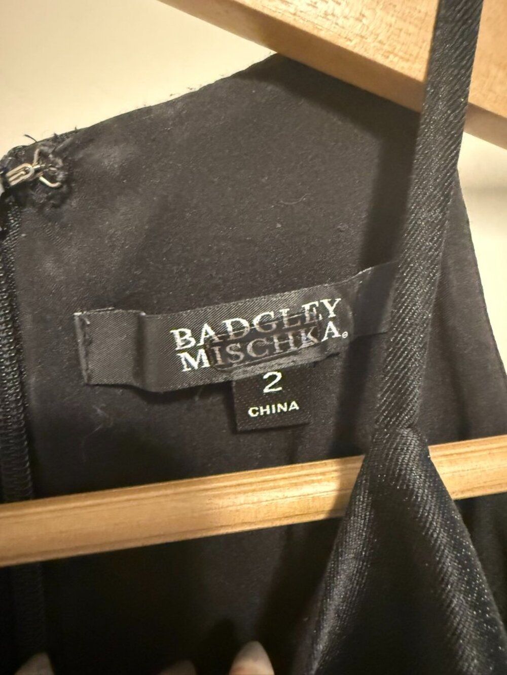 Badgley Mischka Black Sculptural Gown 2 - Picture 7 of 10